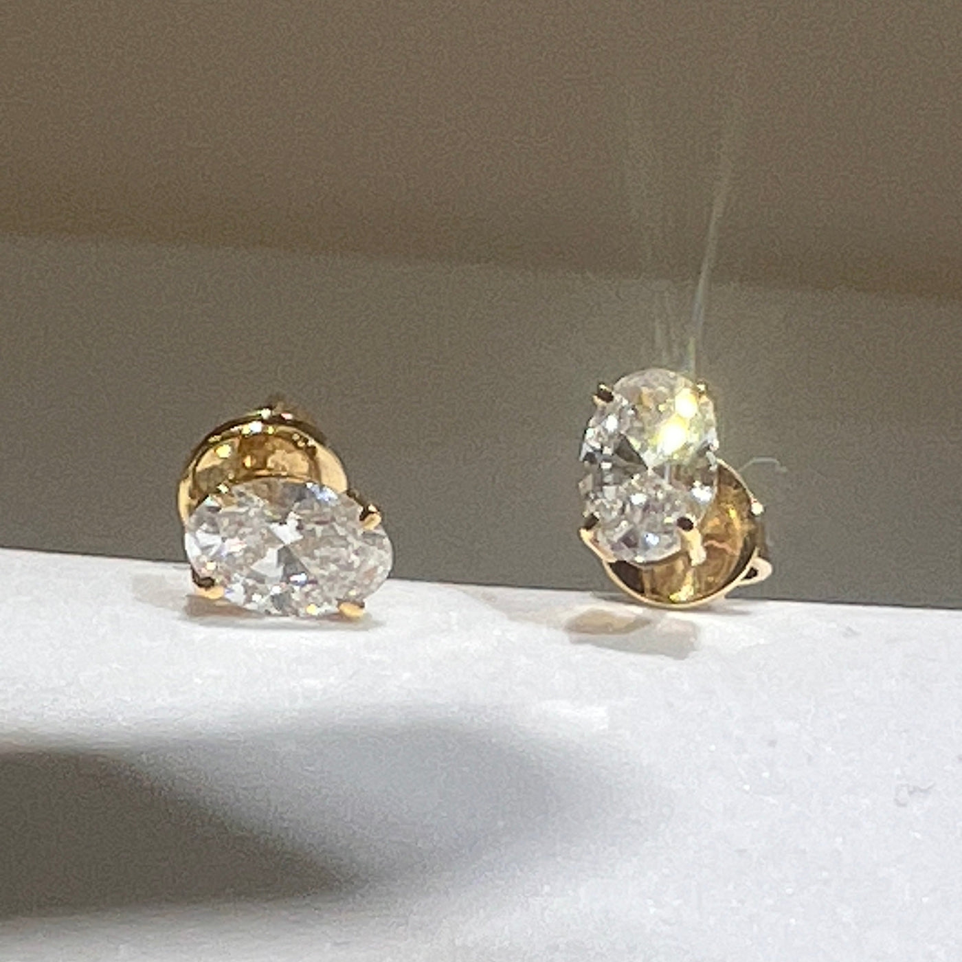 Boucles d'Oreilles Puces Diamants