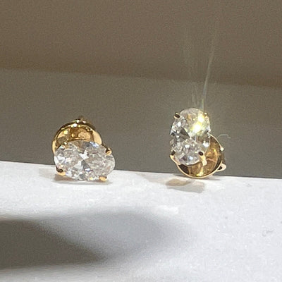 Boucles d'Oreilles Puces Diamants