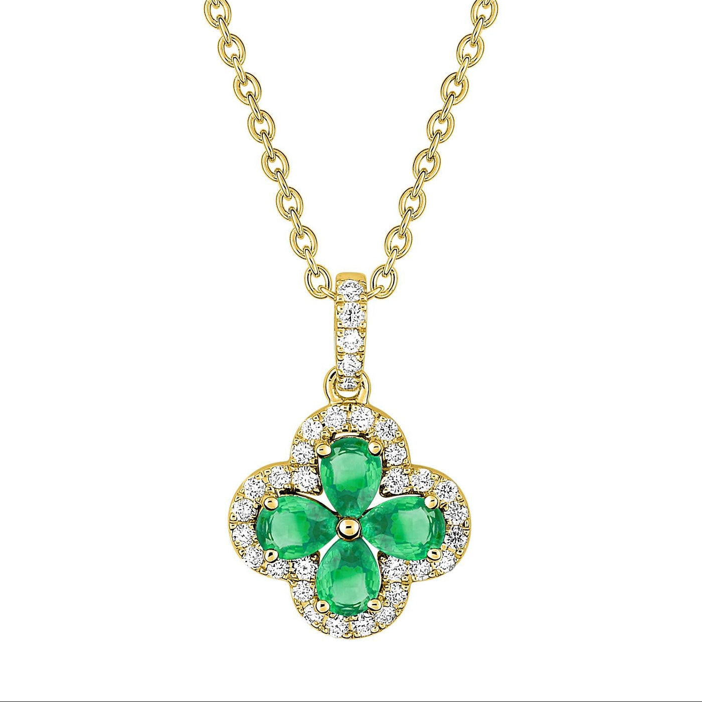 Collier Trèfle diamants