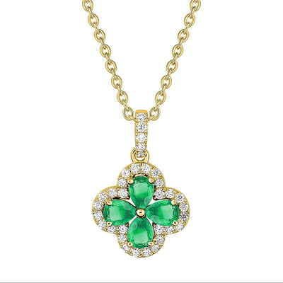 Collier Trèfle diamants