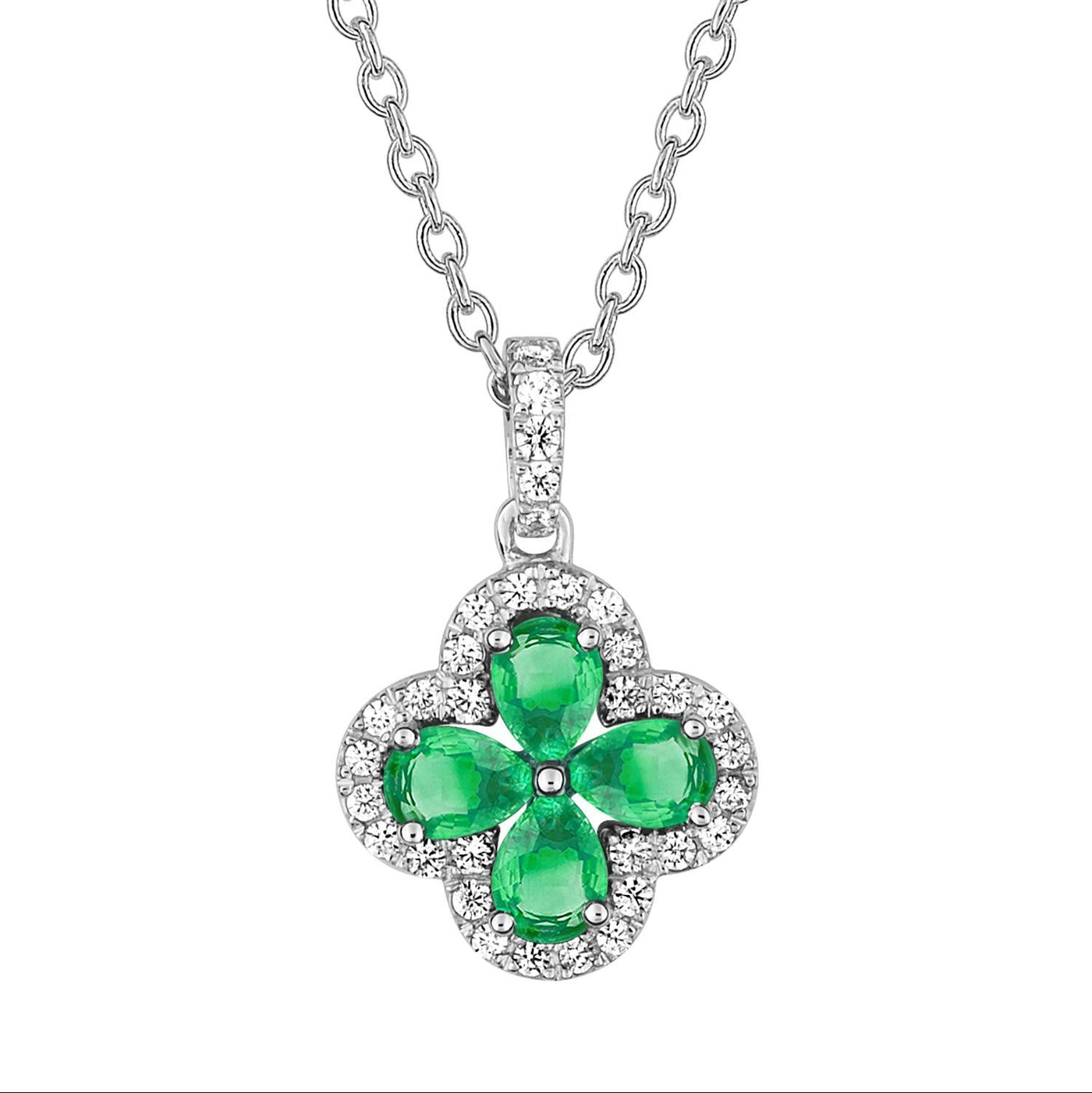 Collier Trèfle diamants