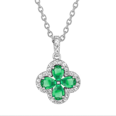 Collier Trèfle diamants