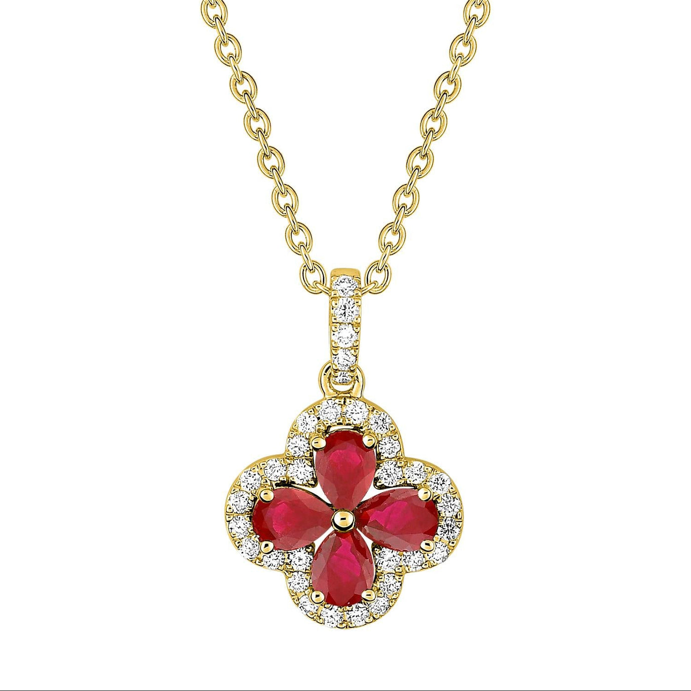 Collier Trèfle diamants