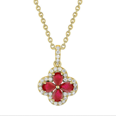 Collier Trèfle diamants