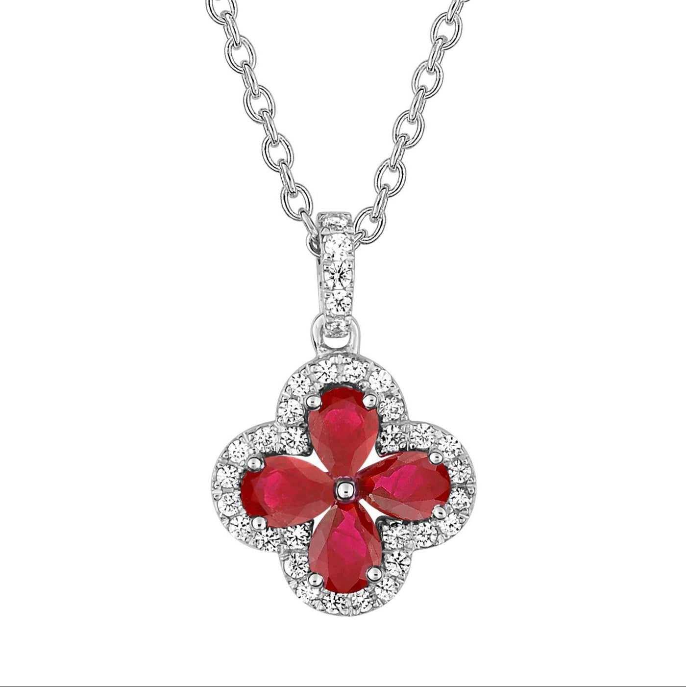Collier Trèfle diamants