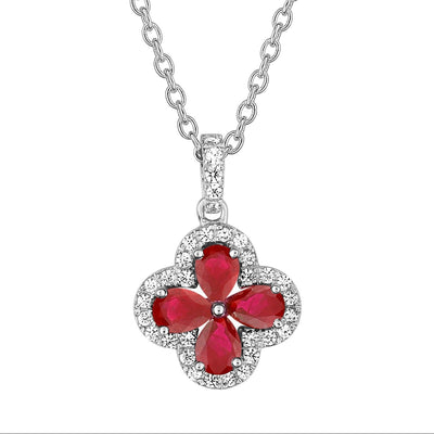 Collier Trèfle diamants