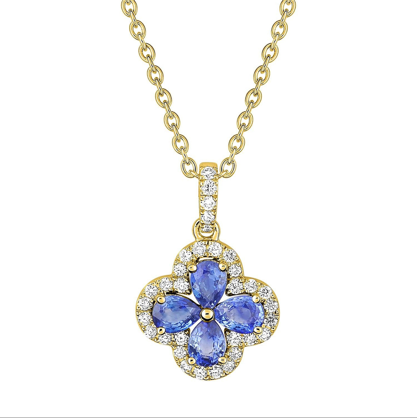 Collier Trèfle diamants