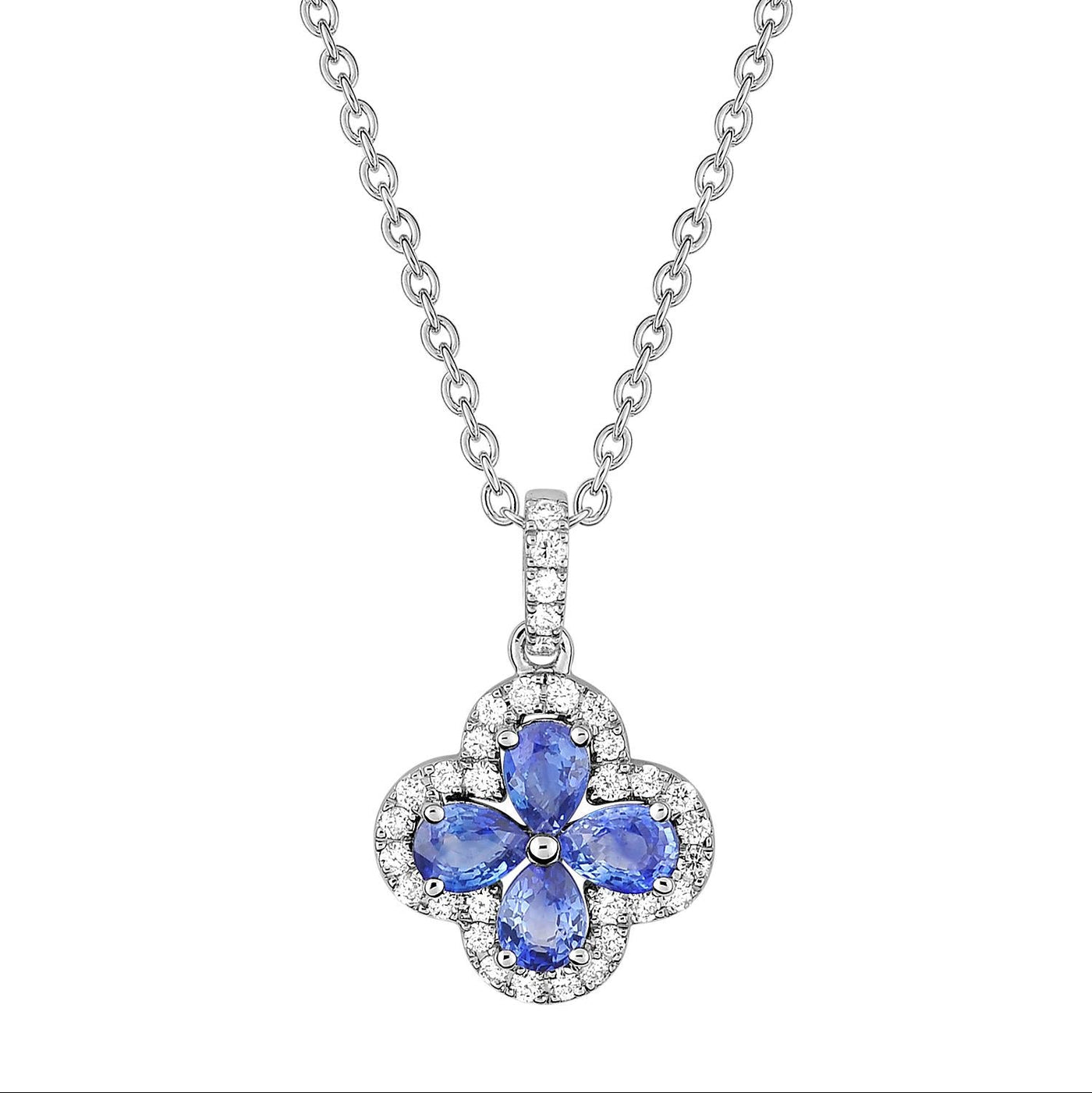 Collier Trèfle diamants
