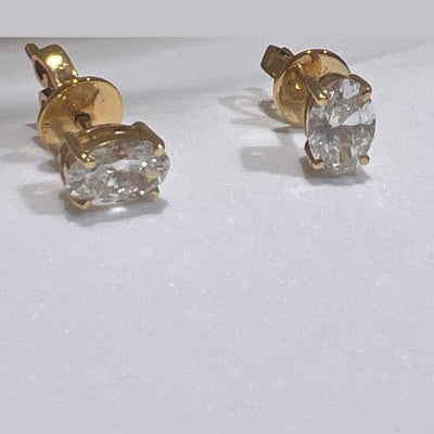 Boucles d'Oreilles Puces Diamants