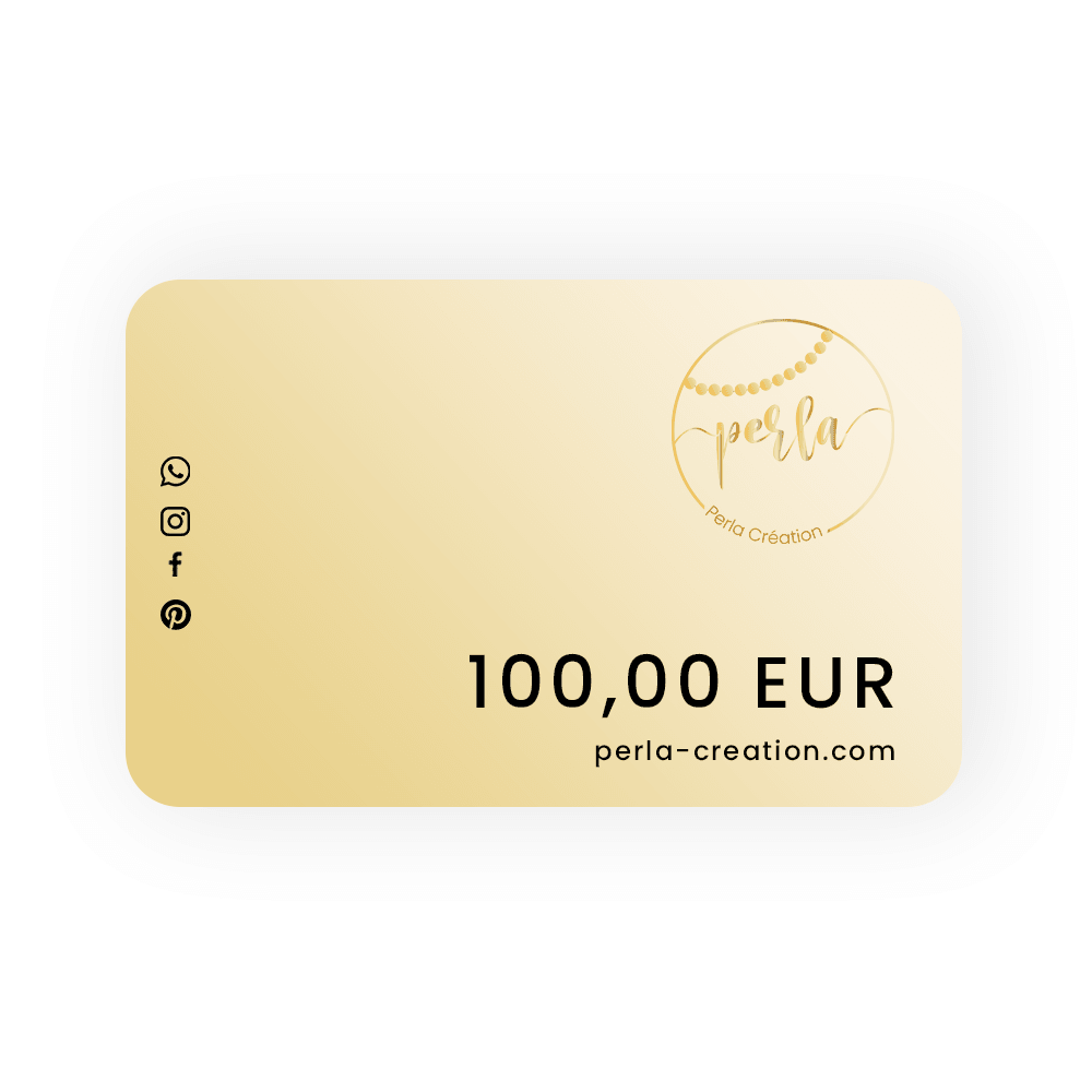 carte cadeau perla creation d'une valeur de cent euros